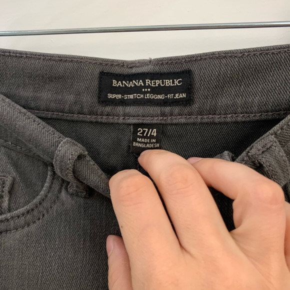 High Rise Banana Republic Grey Skinny Jeans - Picture 3 of 6